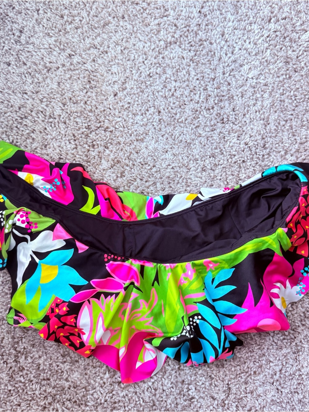 Trina Turk Ruffled Off shoulder Floral Bikini Top